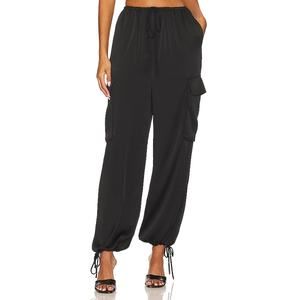 L'Academie 'Elvira' Black Satin Cargo Pant Size XS - NWT